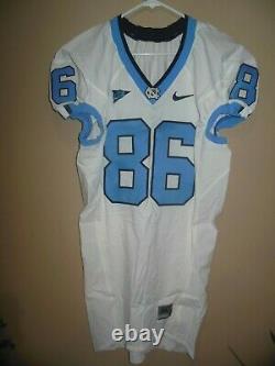 Game Worn Used Nike North Carolina Tar Heels UNC Football Jersey #86 Size 44