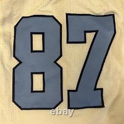 Game Worn Used Nike North Carolina Tar Heels UNC Football Jersey #87 Size 42