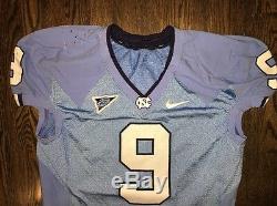 Game Worn Used Nike North Carolina Tar Heels UNC Football Jersey #9 Size 46