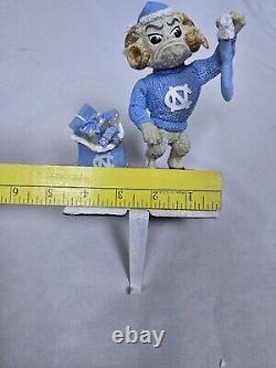 HTF Vtg UNC University of North Carolina Tar Heels Ramses Mascot Stocking Hanger