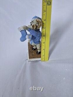 HTF Vtg UNC University of North Carolina Tar Heels Ramses Mascot Stocking Hanger