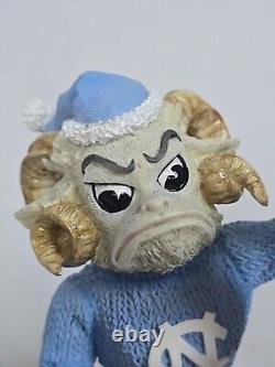 HTF Vtg UNC University of North Carolina Tar Heels Ramses Mascot Stocking Hanger