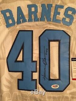 Harrison Barnes Signed Auto UNC Tar Heels Jersey Warriors Mavericks COA PSA