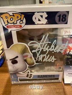 Hubert Davis Signed Auto UNC Tar Heels Coach Rameses Funko Pop JSA COA