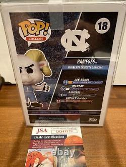 Hubert Davis Signed Auto UNC Tar Heels Coach Rameses Funko Pop JSA COA