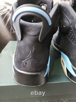 Icy? Jordan 6 Retro Tar Heels, Unc 2017 384664 006 Sz 12 Black Blue