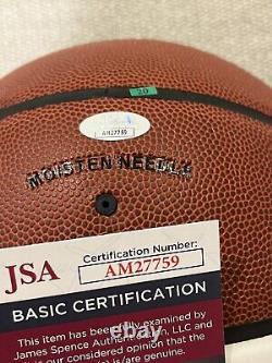 JSA COA JOEL BERRY LUKE MAYE Autographed UNC Tar Heels Basketball North Carolina