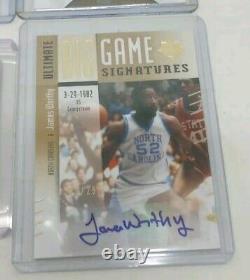 James Worthy UNC Tar Heels Autograph Lot