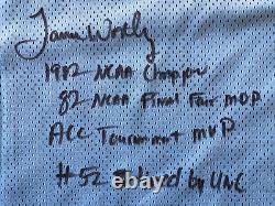 James worthy signed jersey UNC North Carolina TAR Heels Auto With 4 Inscriptions