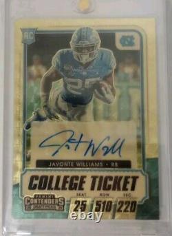 Javonte Williams 1/1 Rookie Lot Tar Heels Gold Vinyl Immaculate UNC