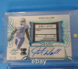 Javonte Williams RPA Lot Immaculate Gold, TAG Auto Patch ARGYLE UNC Tar Heels