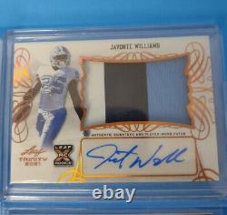 Javonte Williams RPA Lot Immaculate Gold, TAG Auto Patch ARGYLE UNC Tar Heels