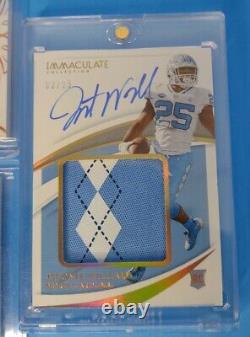 Javonte Williams RPA Lot Immaculate Gold, TAG Auto Patch ARGYLE UNC Tar Heels