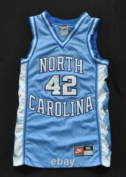 Jerry Stackhouse #42 Unc Tar Heels North Carolina Nike Blue Men Sewn 36 S