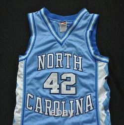 Jerry Stackhouse #42 Unc Tar Heels North Carolina Nike Blue Men Sewn 36 S