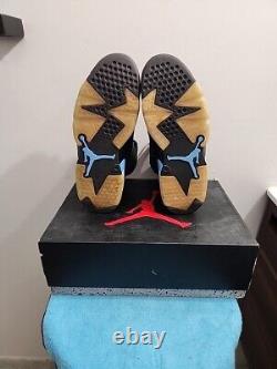 Jordan 6 Retro Tar Heels UNC 2017 384664 006 Suede Size 8 Light Blue & Black 91