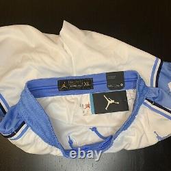 Jordan UNC Tarheels Basketball Shorts Mens Size XL White Blue CD3170-100 New