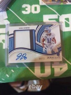 Josh Downs RPA /25. 2023 Immaculate Collection. UNC Tar Heels/Indianapolis Colts