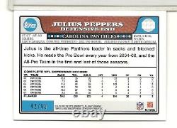 Julius Peppers 2002 Bowman Rookie Card SSP Gold Parallel card 22/50 Panthers