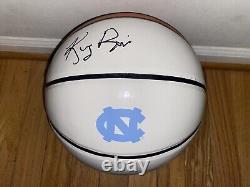 King Rice Signed North Carolina Unc Tar Heels Logo Full Size Basketball Coa