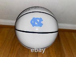 King Rice Signed North Carolina Unc Tar Heels Logo Full Size Basketball Coa