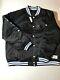 L Nike Jordan Unc Black Satin Stitched Bomber Jacket Tarheels Bv3927-010 $250