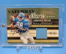 Lawrence Taylor Donruss Classics Game Used Autograph /10 UNC Tar Heels