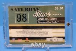 Lawrence Taylor Donruss Classics Game Used Autograph /10 UNC Tar Heels