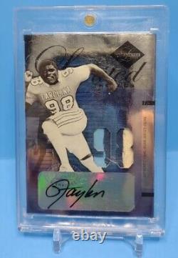 Lawrence Taylor Leaf Limited Game Used Autograph /98 UNC Tar Heels? 3 color
