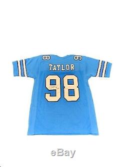 Lawrence Taylor Signed North Carolina Tar Heels UNC (Home BLUE) Jersey JSA