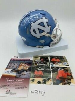 Lawrence Taylor Signed UNC TAR HEELS Speed Mini Helmet JSA COA