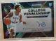 Leaky Black Prizm Draft Auto Black 1/1 Unc Tar Heels