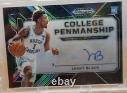 Leaky Black Prizm Draft Auto Black 1/1 UNC Tar Heels