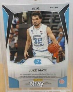 Luke Maye Prizm Draft Green Cracked Ice Autograph /15 SP Tar Heels UNC
