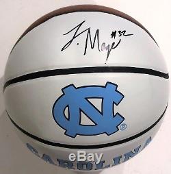 Luke Maye UNC Tar Heels Signed Logo Basketball WithCOA North Carolina Champions