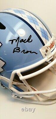 MACK BROWN UNC Tar Heels SIGNED Full Size Helmet JSA COA North Carolina NC