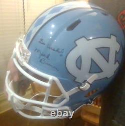 Mack Brown FULL SIZED Signed UNC Tar Heels Football Helmet Winningest UNC Coach