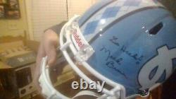 Mack Brown FULL SIZED Signed UNC Tar Heels Football Helmet Winningest UNC Coach