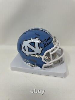 Mack Brown Signed Autograph Mini Helmet North Carolina Tar Heels Unc Psa/dna Coa