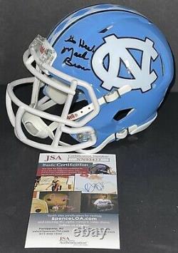 Mack Brown Signed Autographed UNC North Carolina Tar Heels Mini Helmet JSA
