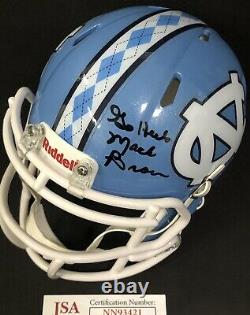 Mack Brown Signed Autographed UNC North Carolina Tar Heels Mini Helmet JSA