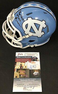 Mack Brown Signed Autographed UNC North Carolina Tar Heels Mini Helmet JSA