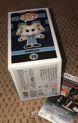 Mack Brown Signed Funko Pop Jsa Autograph Unc Football Rameses Mascot Tar Heels