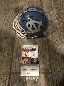 Mack Brown Signed North Carolina Tar Heels Mini Helmet Jsa Coa Coach Unc Texas