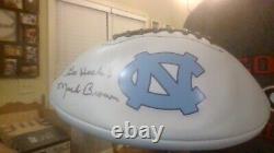 Mack Brown Signed UNC Tar Heels Football Winningest UNC Coach Ever with Go Heels