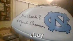 Mack Brown Signed UNC Tar Heels Football Winningest UNC Coach Ever with Go Heels