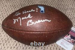 Mack Brown Signed Unc Nike Game Football Jsa Autograph Tar Heels Vapor Used