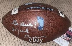 Mack Brown Signed Unc Nike Game Football Jsa Autograph Tar Heels Vapor Used