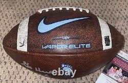 Mack Brown Signed Unc Nike Game Football Jsa Autograph Tar Heels Vapor Used