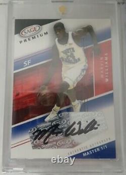 Marvin Williams Jackie Manuel SAGE Master 1/1 Autos UNC Tar Heels